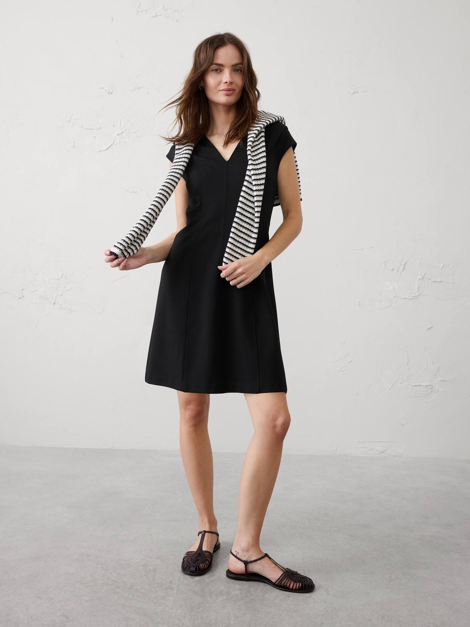 Ponte Seamed Hourglass Mini Dress