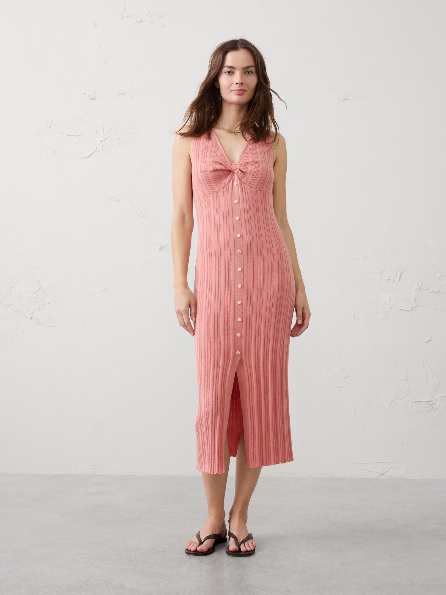 Image number 1 showing, Button-Through Midi Dress