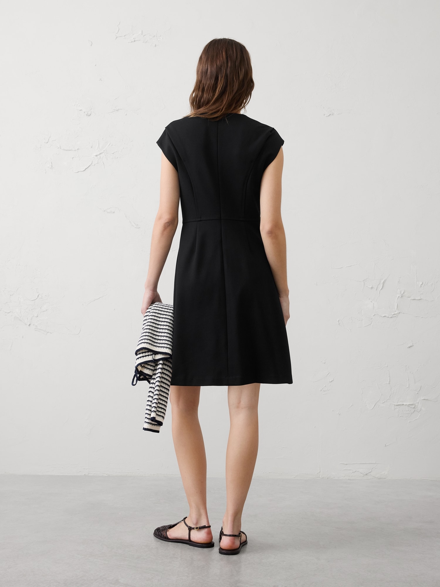 Image number 2 showing, Ponte Seamed Hourglass Mini Dress