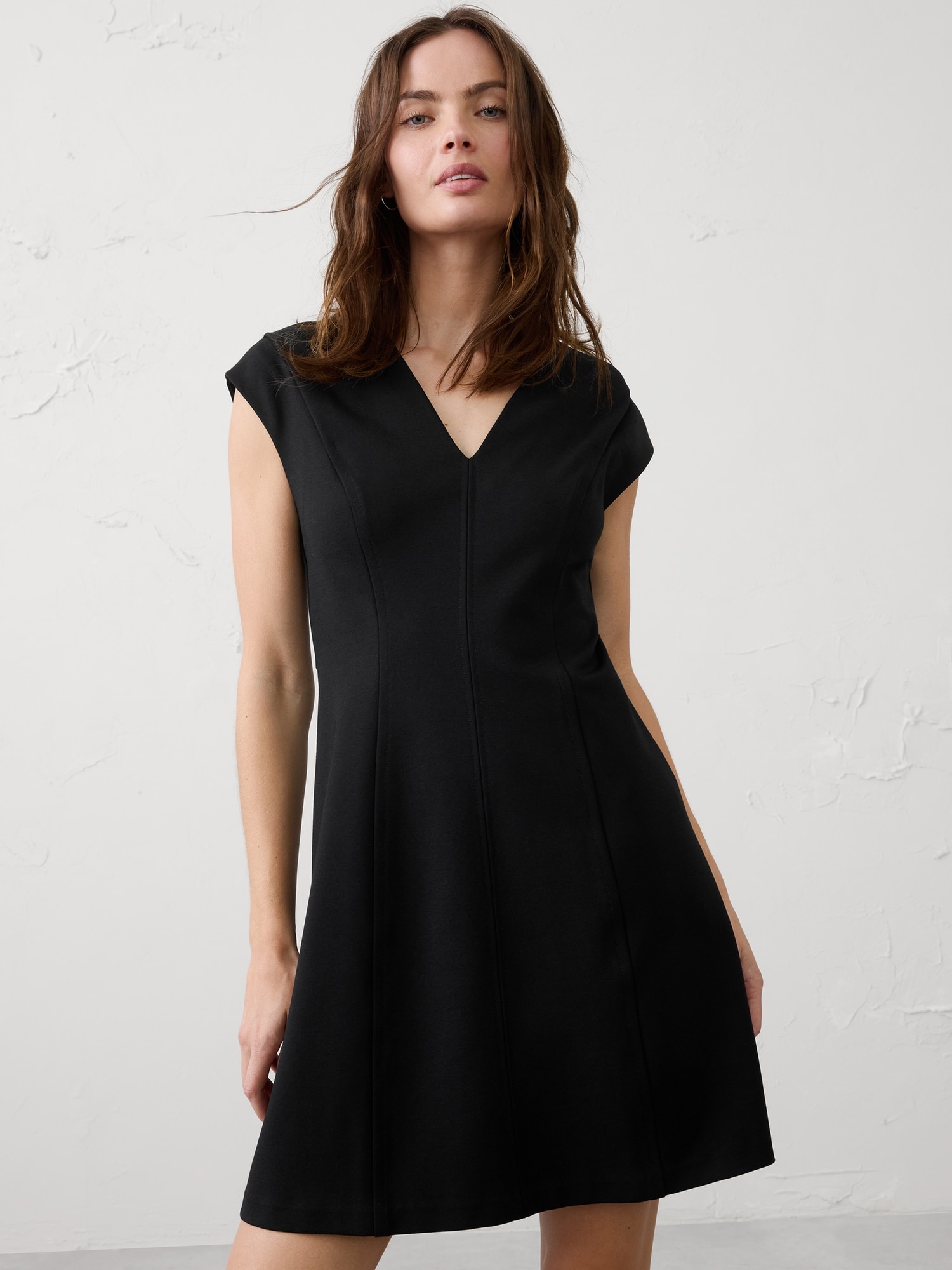 Image number 3 showing, Ponte Seamed Hourglass Mini Dress