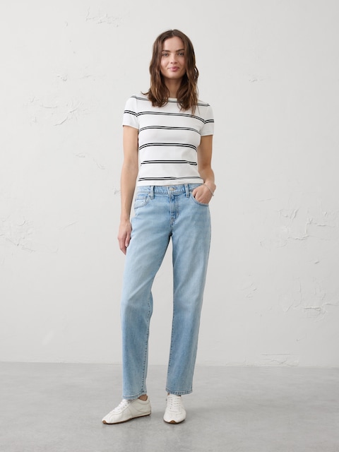 Straight-Leg Mid-Rise Jean