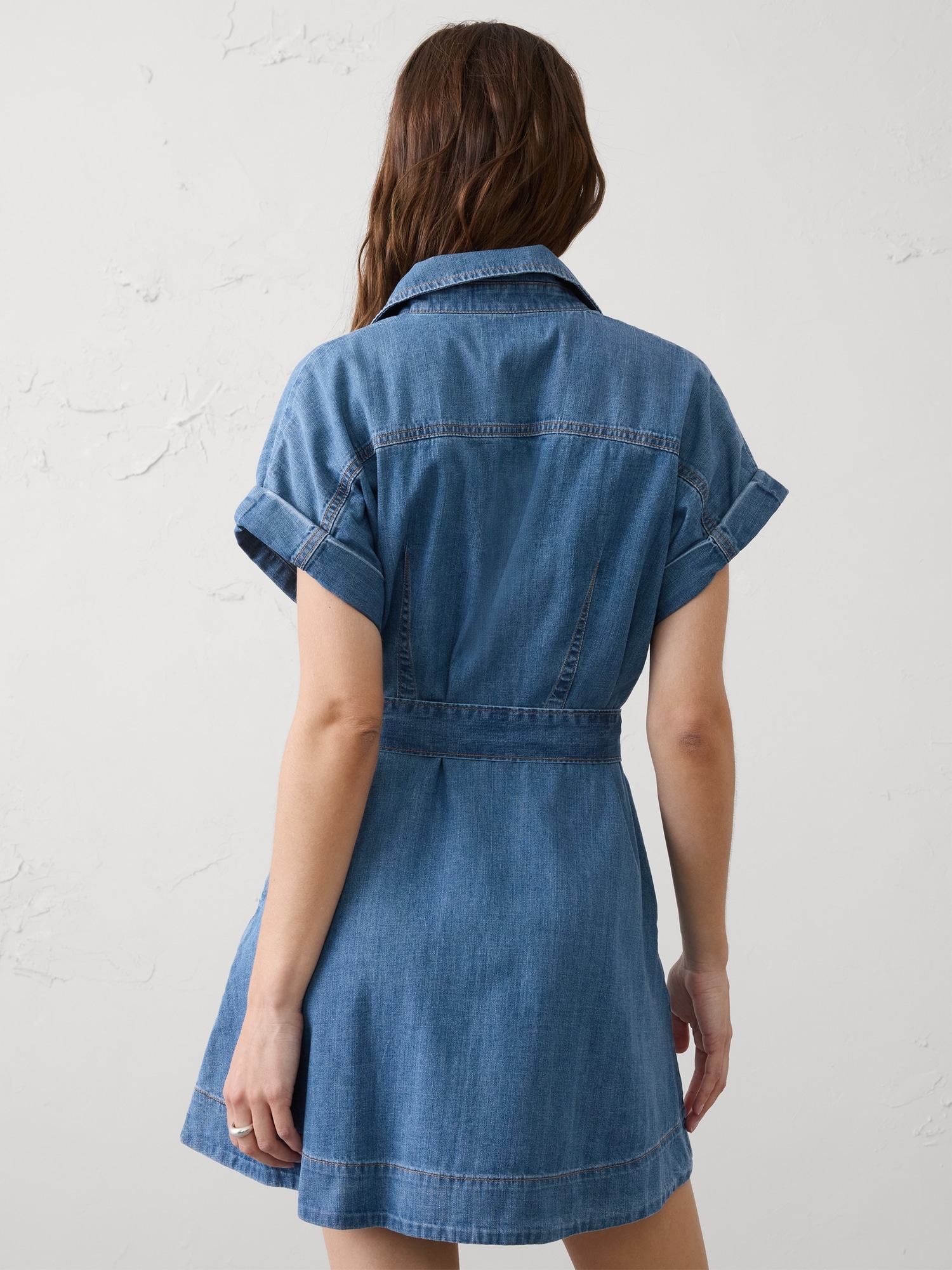 Image number 2 showing, Denim Utility Mini Dress