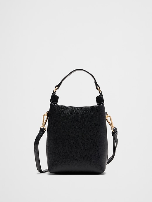 Vegan Leather Micro Mini Bucket Crossbody Bag | Banana Republic
