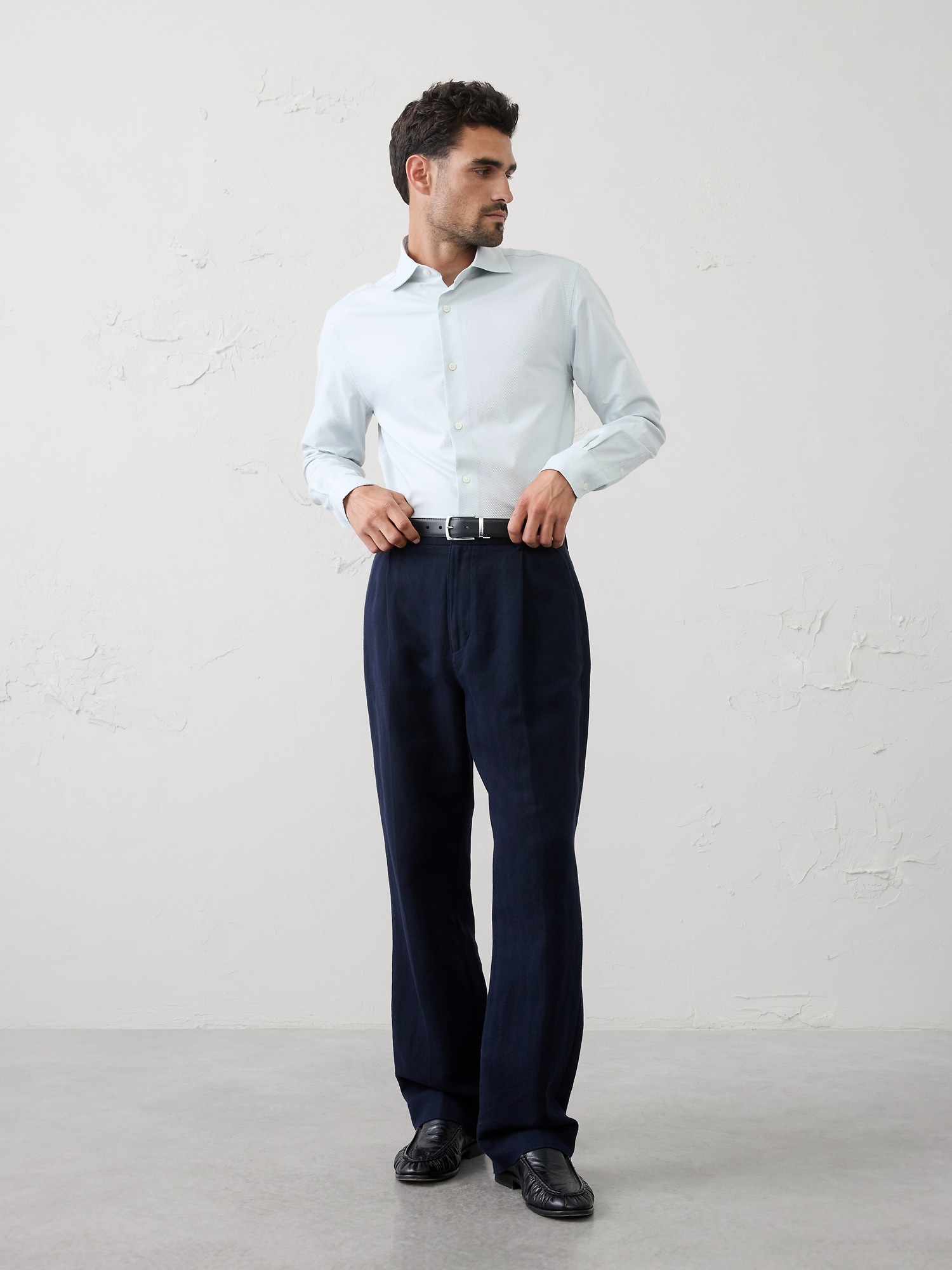 Image number 1 showing, Slim-Fit Dobby Dress Shirt