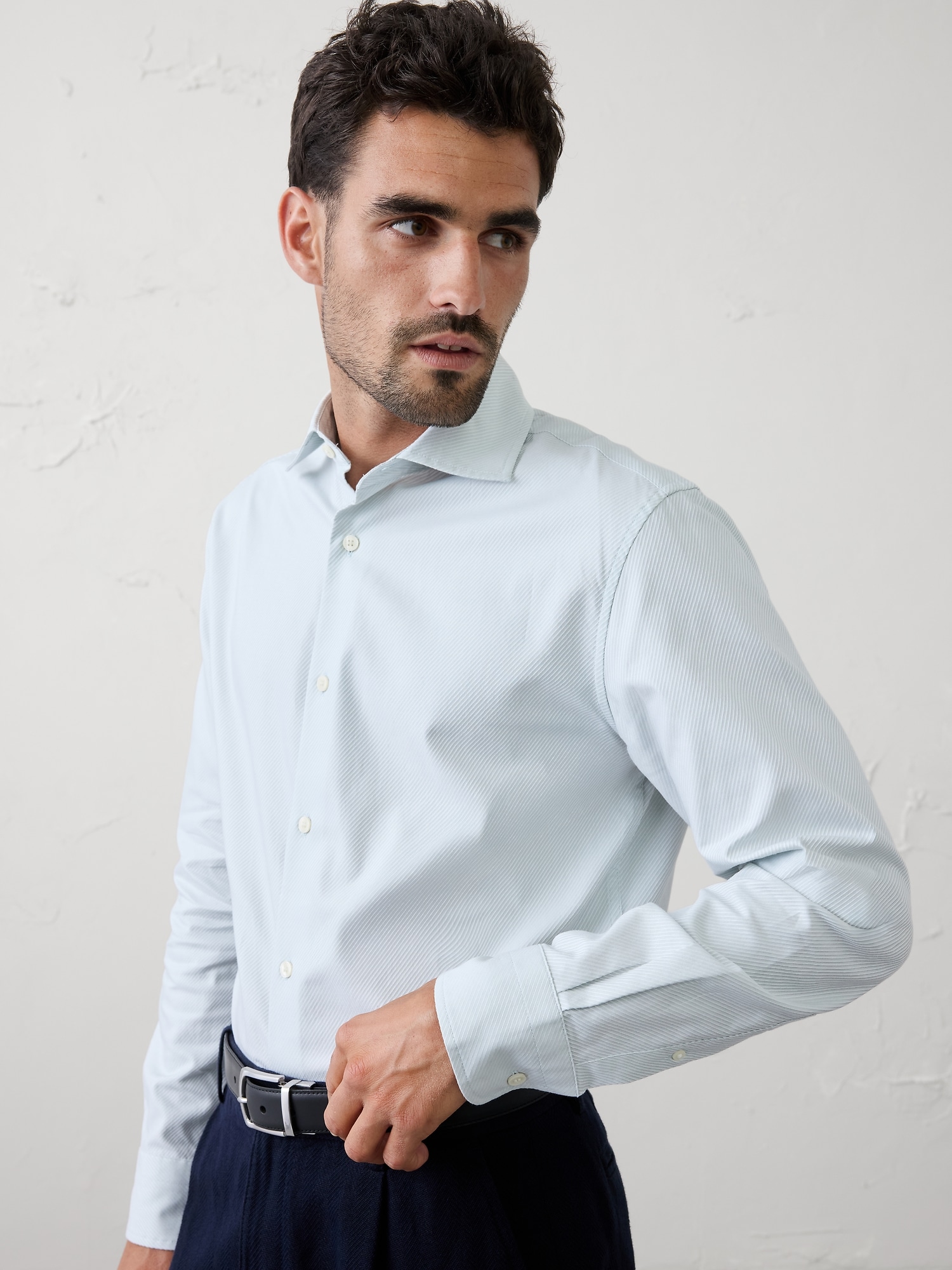 Image number 3 showing, Slim-Fit Dobby Dress Shirt