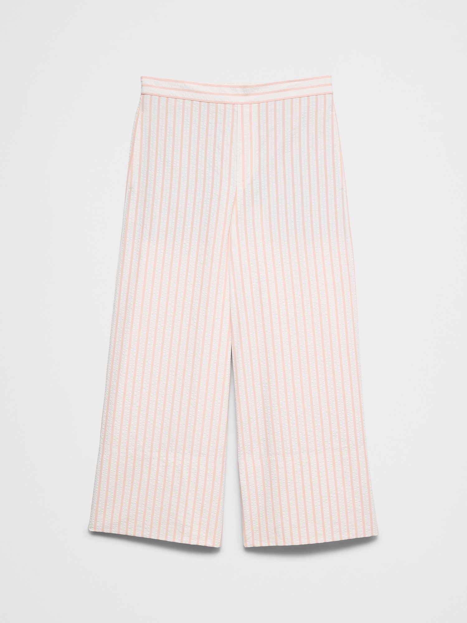 Image number 4 showing, Anyday Wide-Leg High-Rise Seersucker Cropped Pant
