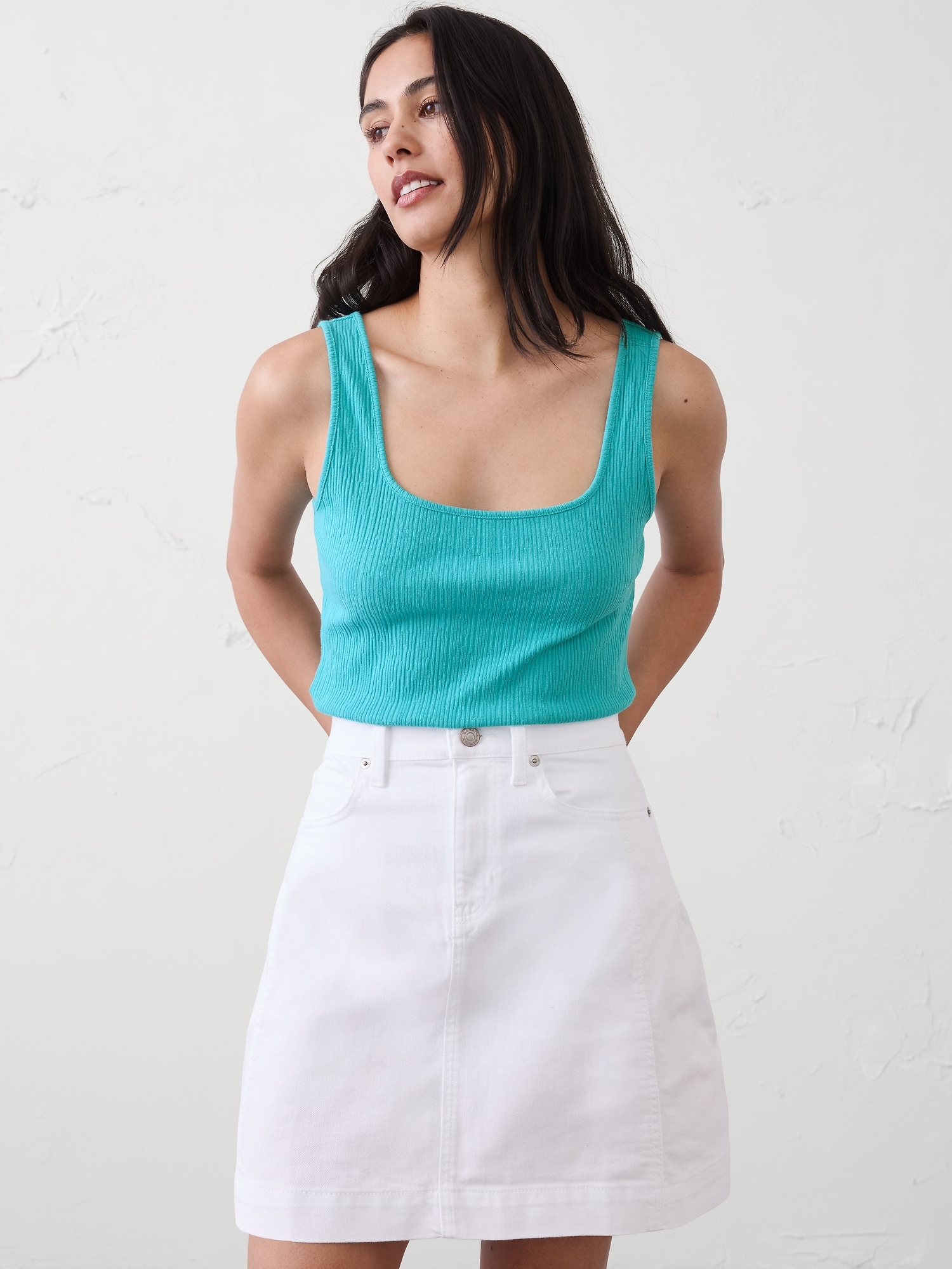 Image number 1 showing, Variegated Ribbed Tank