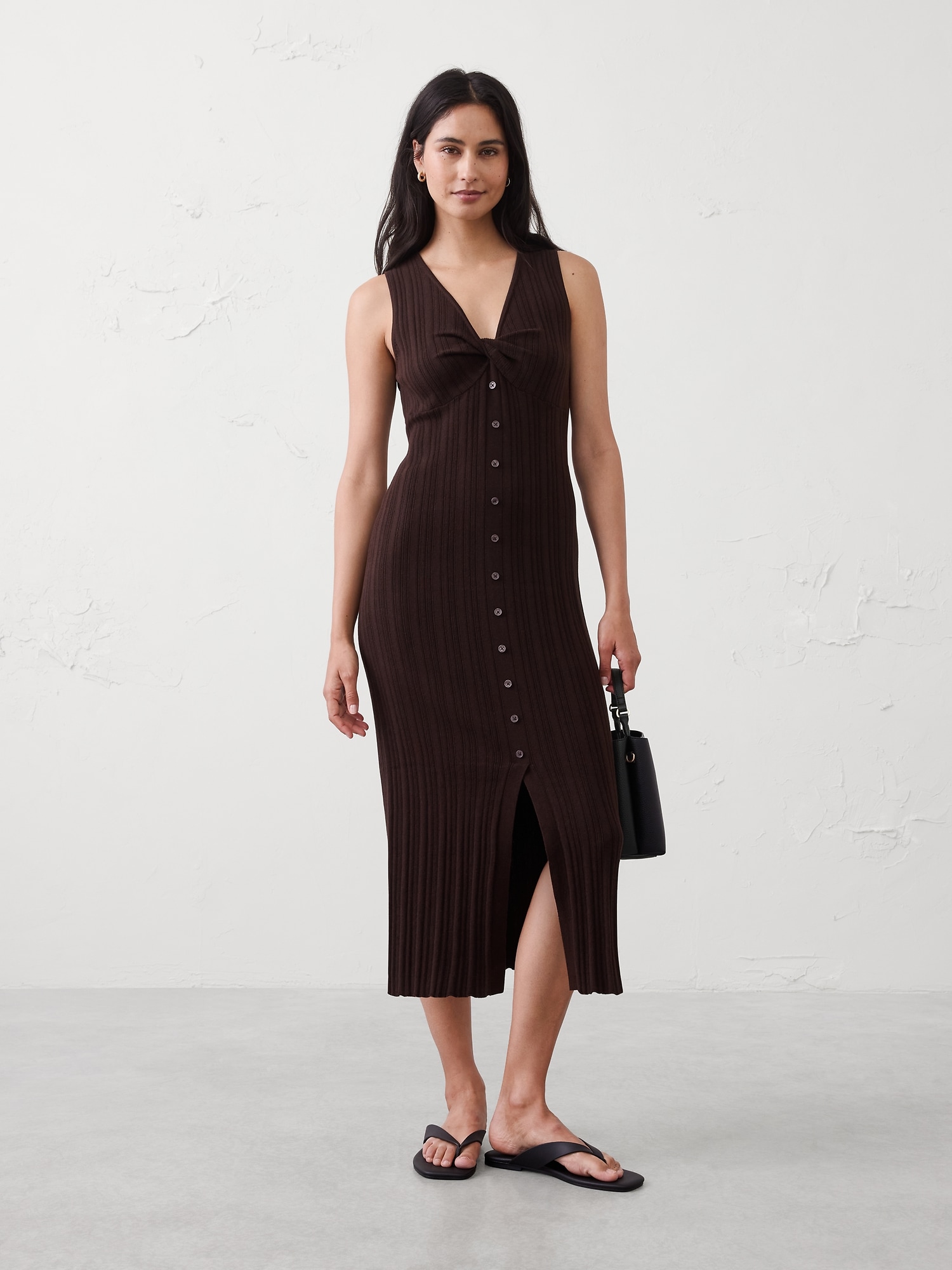 Image number 1 showing, Button-Through Midi Dress