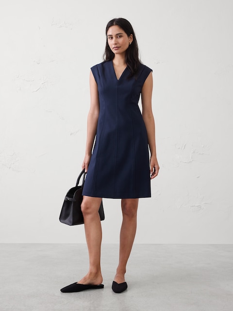 Ponte Seamed Hourglass Mini Dress