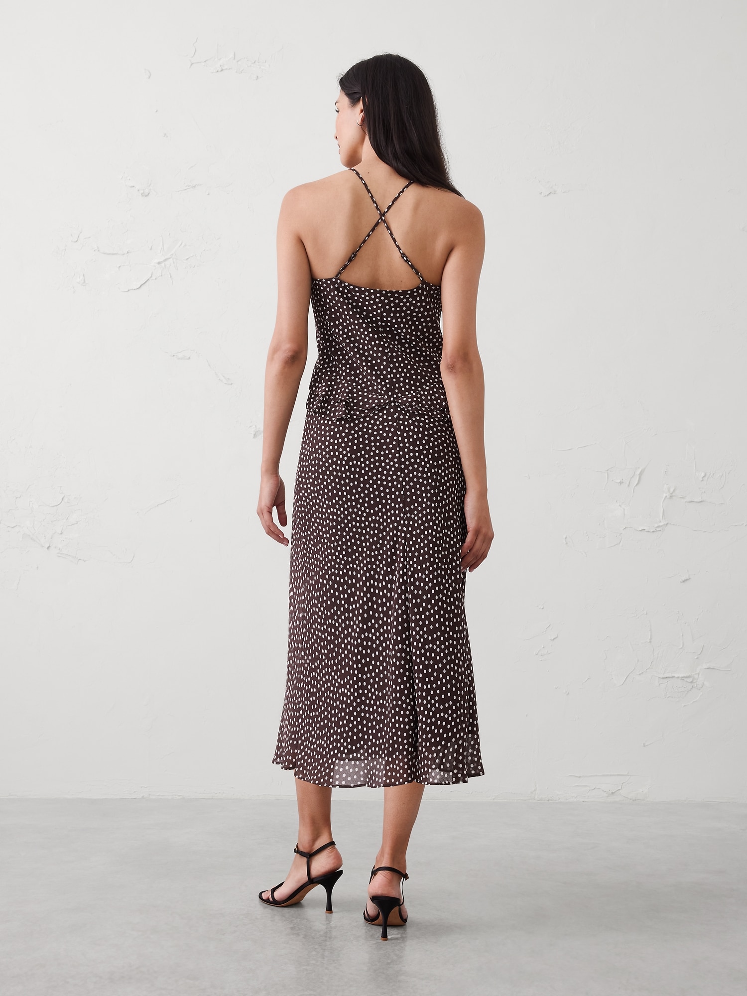 Image number 2 showing, Chiffon Bias Ruffle Midi Dress