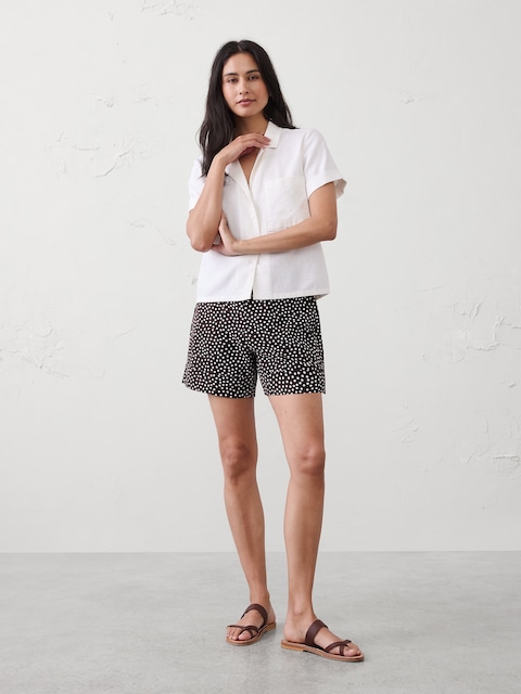 Anyday High-Rise Linen-Blend Short