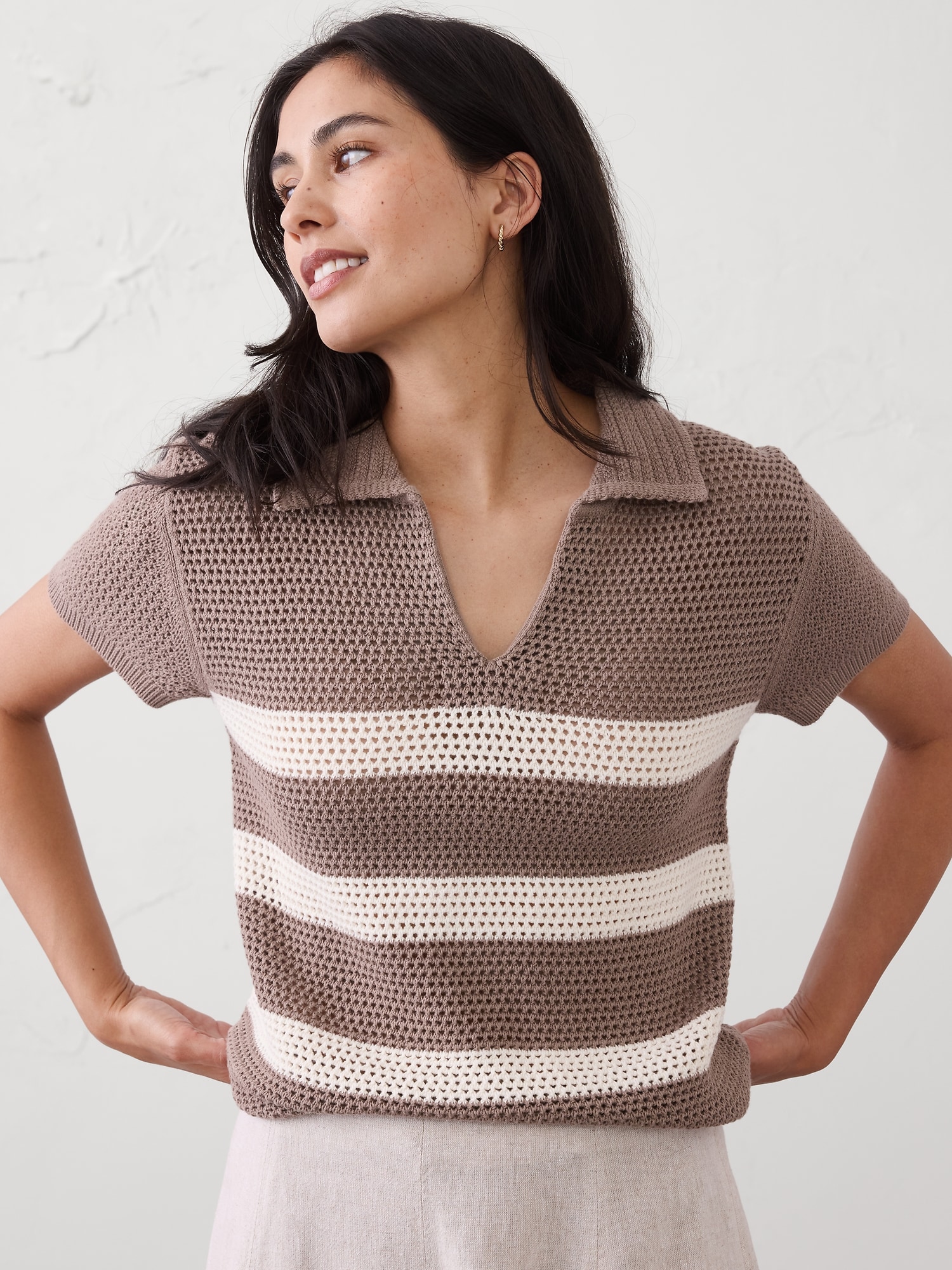 Image number 1 showing, Cotton Textured Sweater Polo