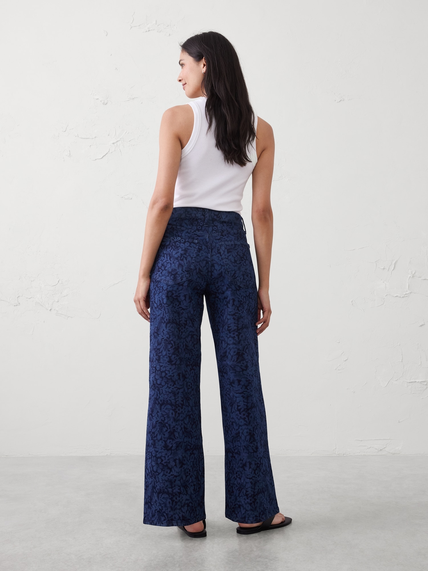 Image number 2 showing, Wide-Leg High-Rise Jean