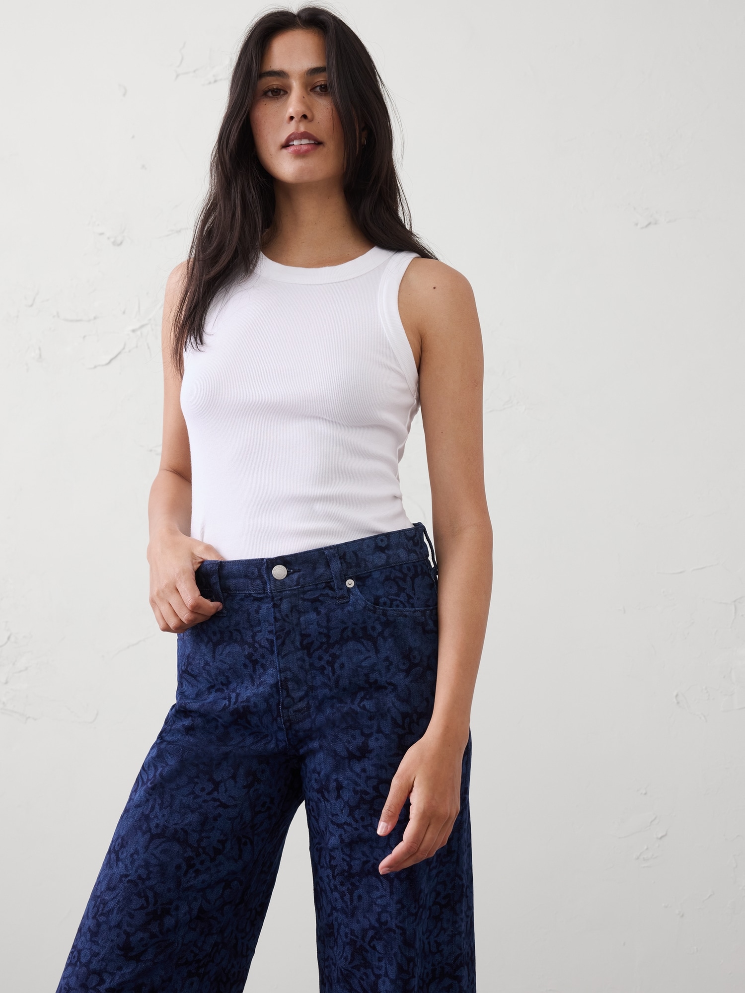 Image number 3 showing, Wide-Leg High-Rise Jean