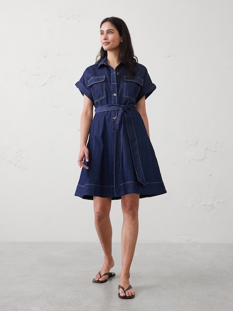 Denim Utility Mini Dress