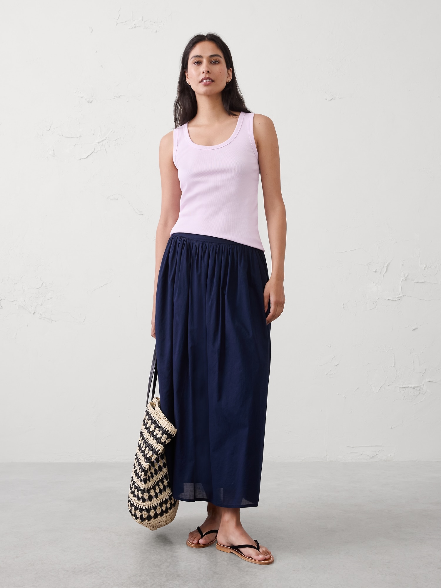 Image number 1 showing, Ribbed Scoop-Neck Tank