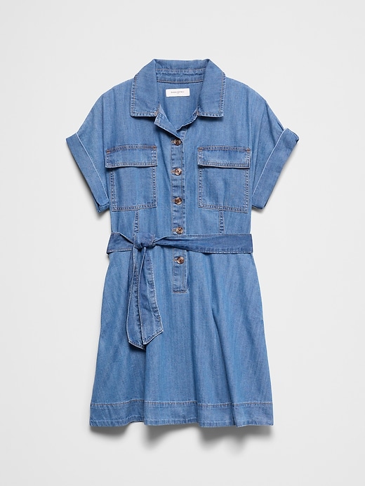 banana republic denim mini dress Banana Republic Women's Paneled Denim Mini Dress Black Wash Size M