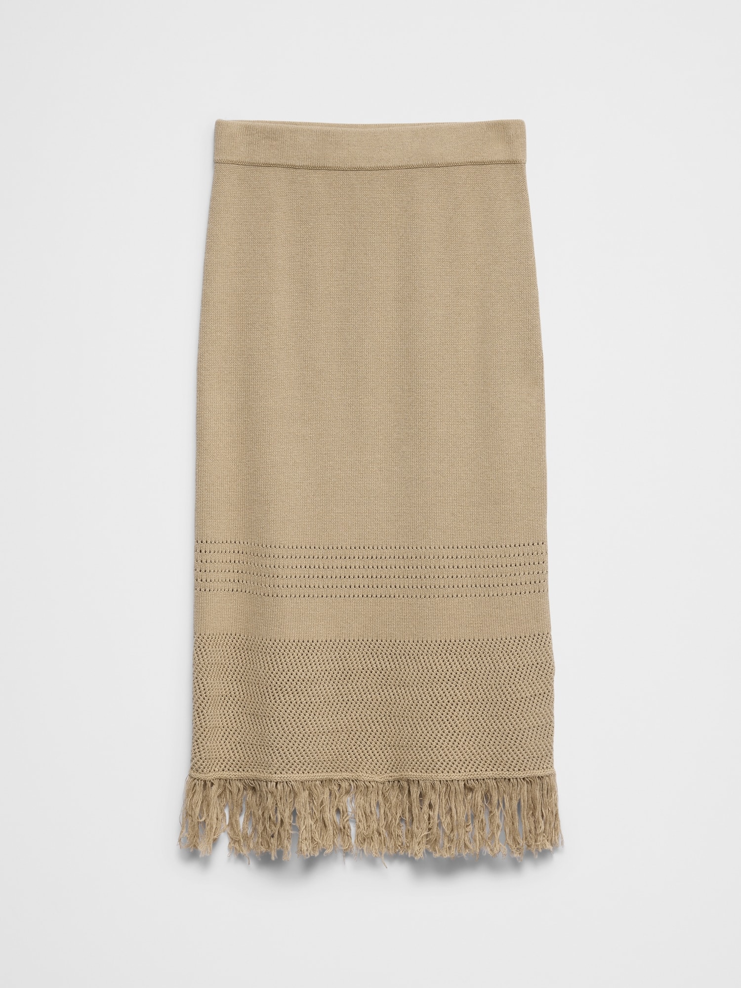 Image number 4 showing, Frayed-Hem Midi Skirt