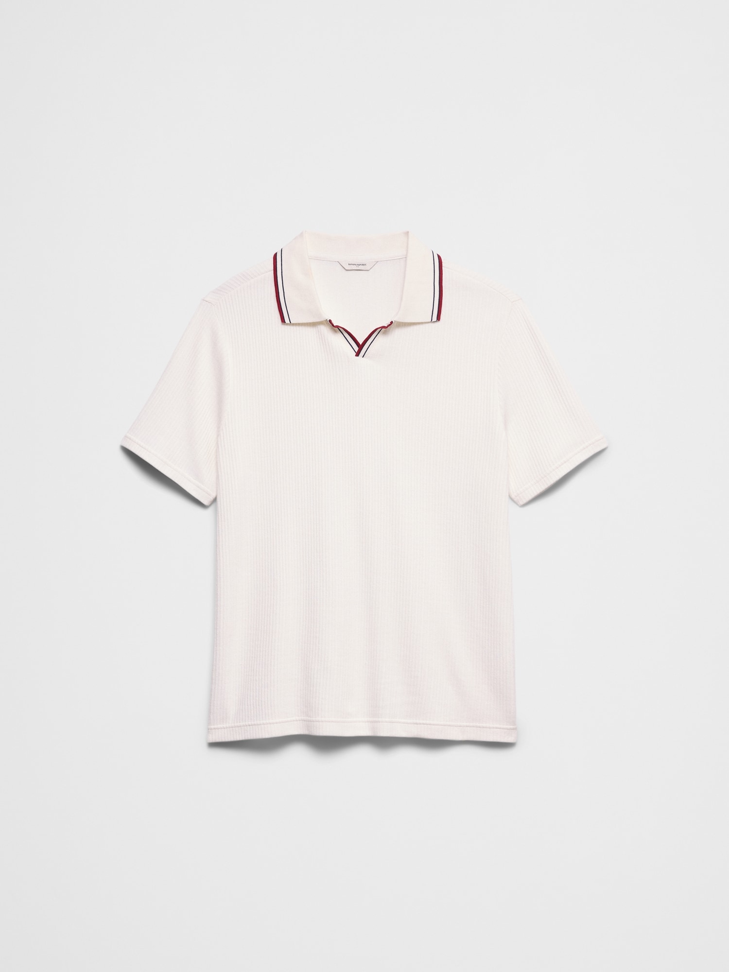 Image number 4 showing, Crinkle Ribbed Johnny-Collar Polo