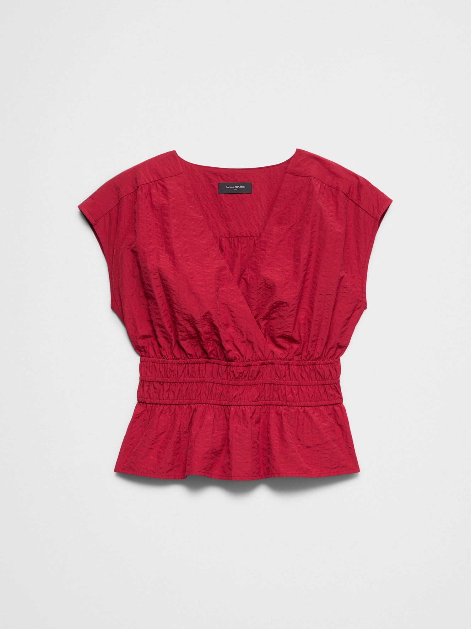 Image number 4 showing, Seersucker Elastic Surplice Top