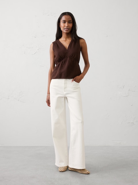 Gauze V-Neck Top