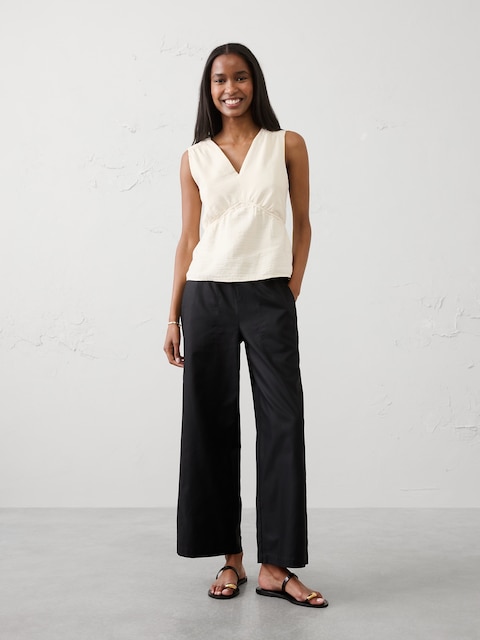 Gauze V-Neck Top