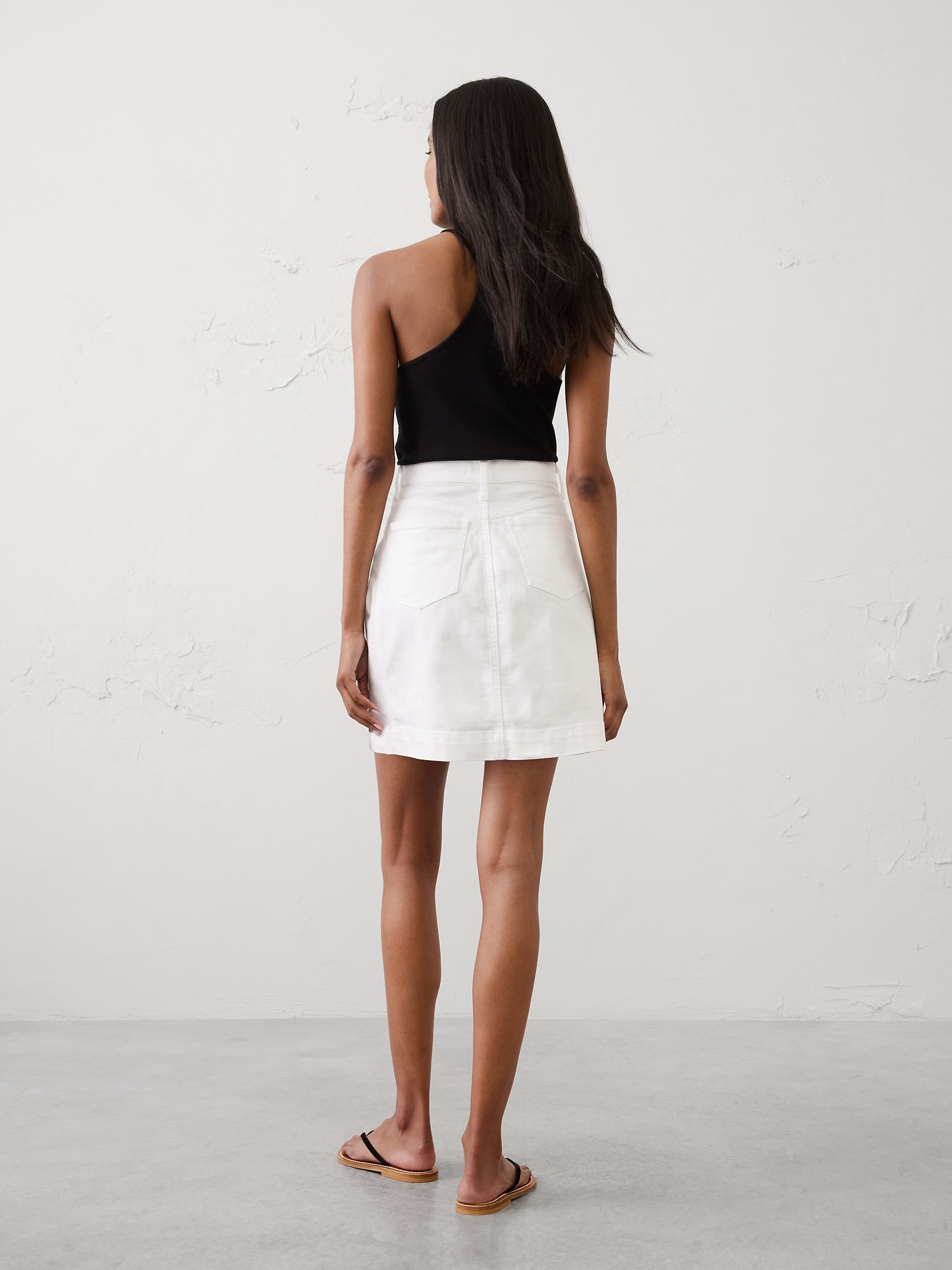 Image number 2 showing, Denim Pieced Utility Mini Skirt