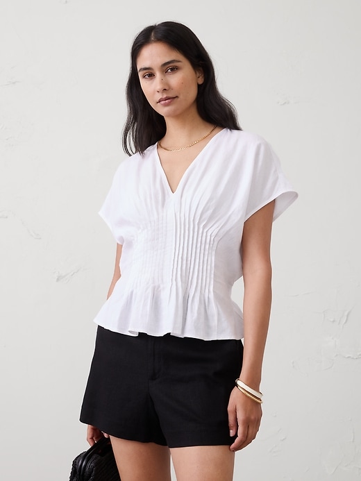 Pintuck-Waist Top | Banana Republic Factory