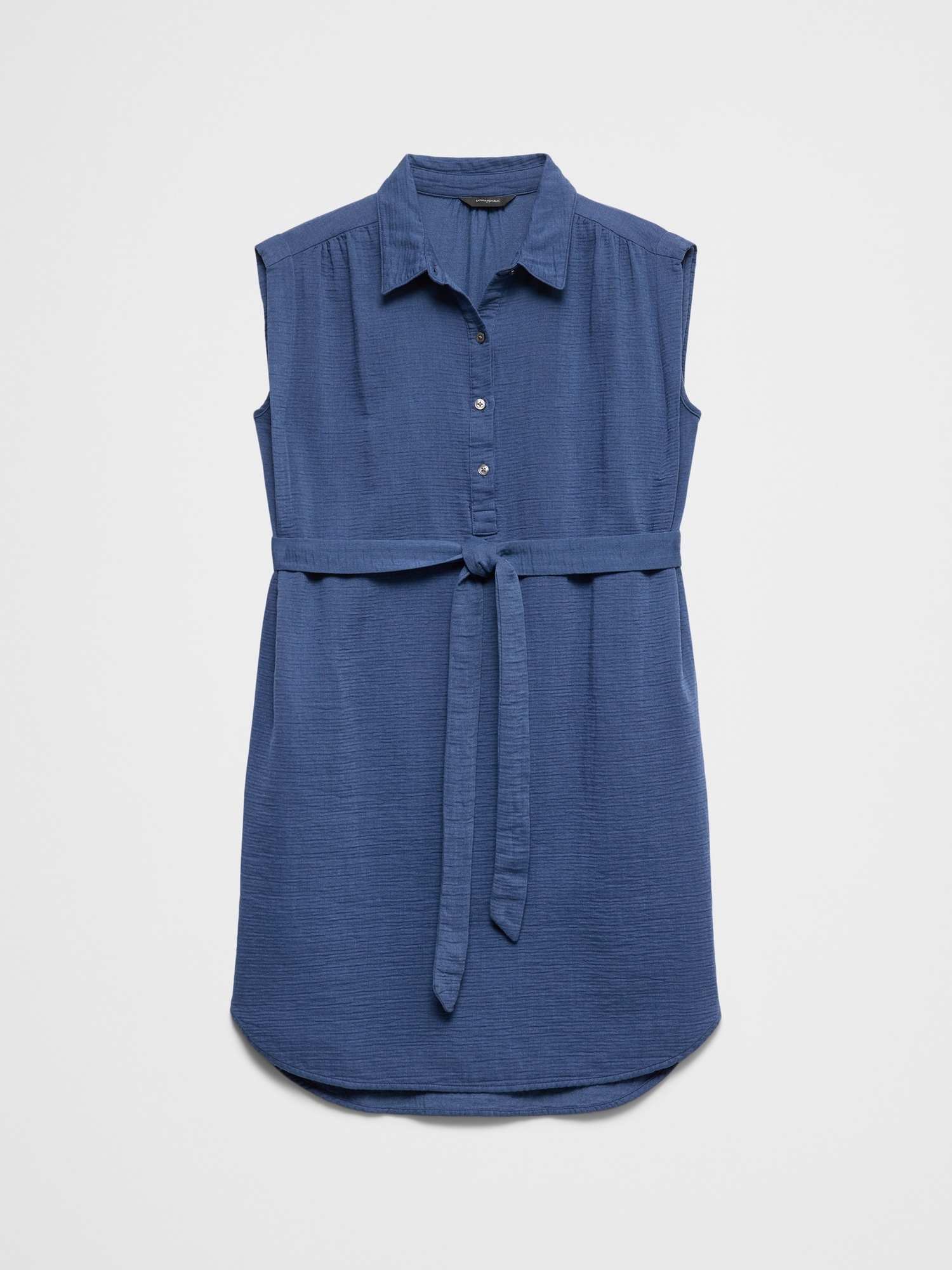 Image number 4 showing, Gauze Above-Knee Shirtdress