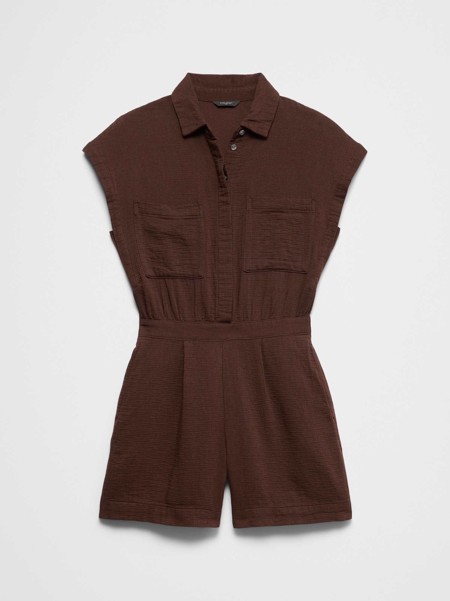 Image number 4 showing, Gauze Pocketed Romper