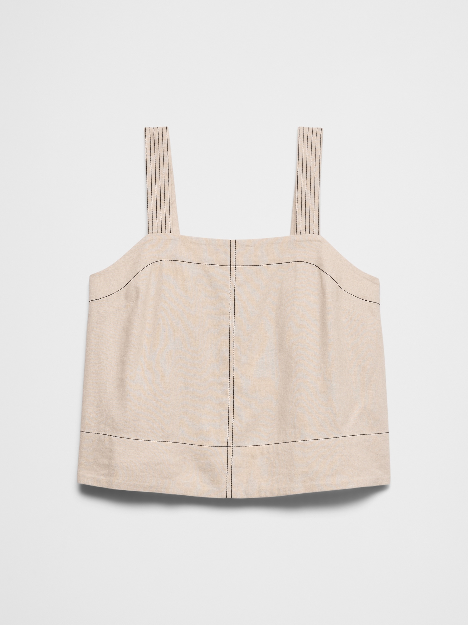 Image number 7 showing, Linen-Blend Trapunto Tank