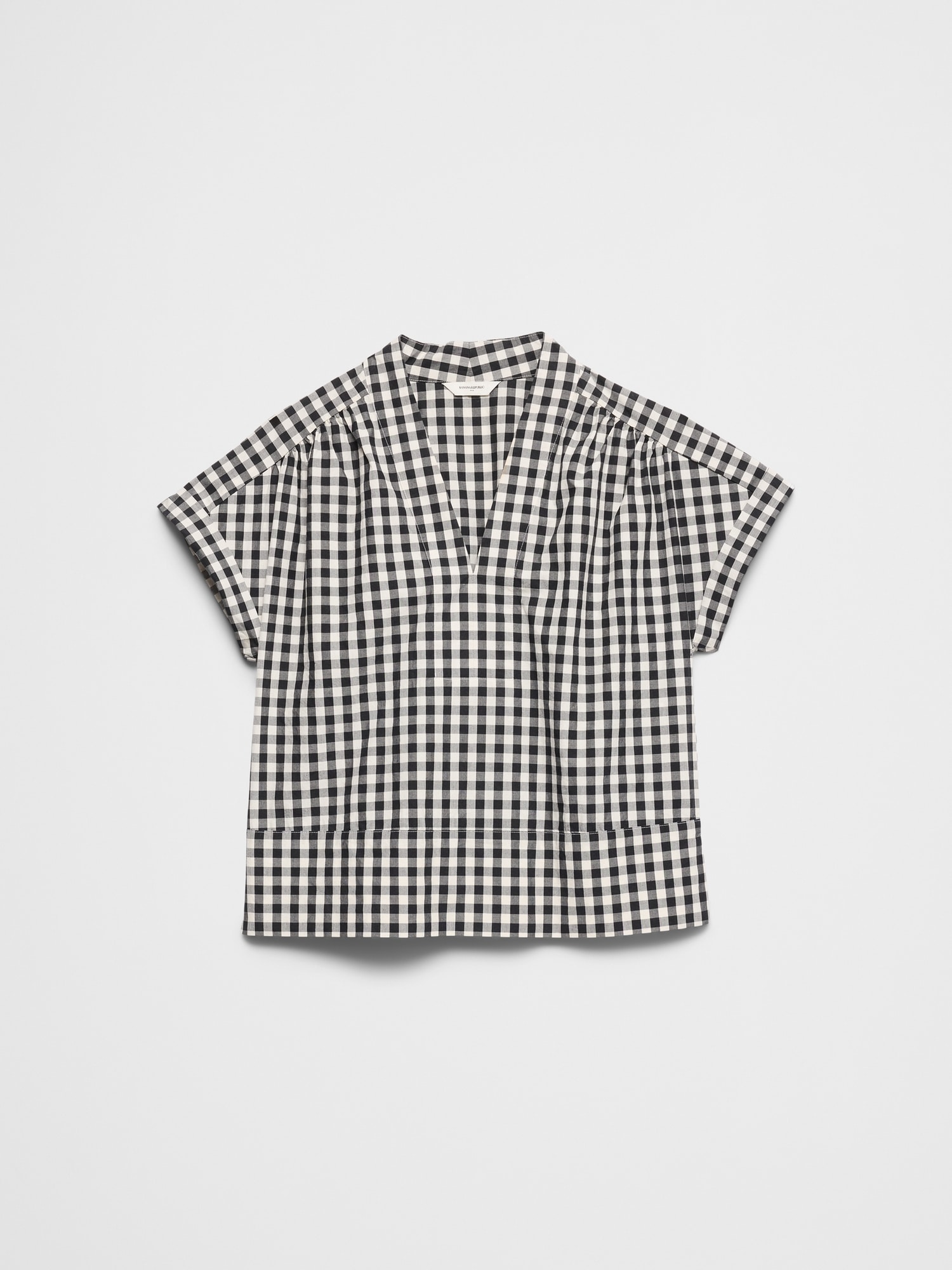 Image number 6 showing, Poplin Split-Neck Top