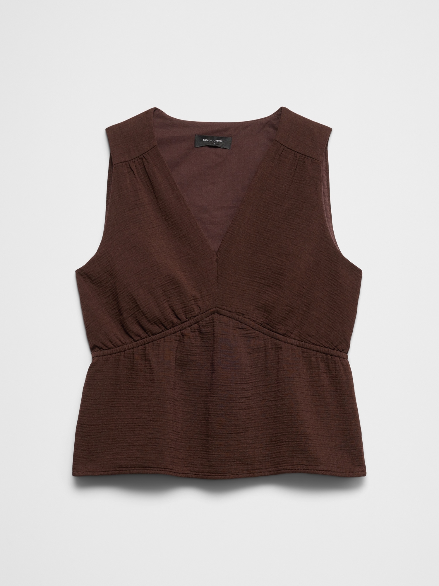 Image number 4 showing, Gauze V-Neck Top