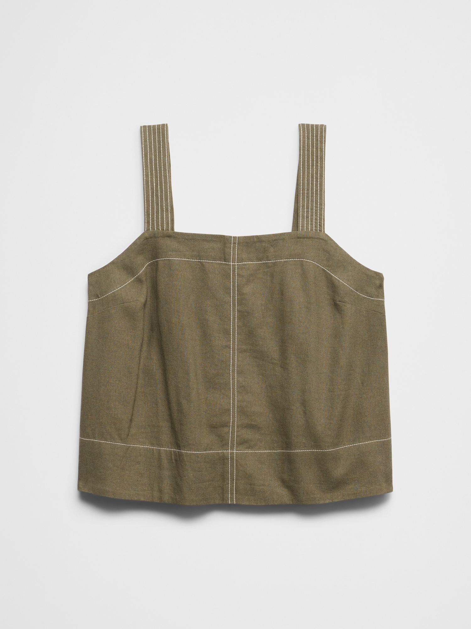 Image number 4 showing, Linen-Blend Trapunto Tank