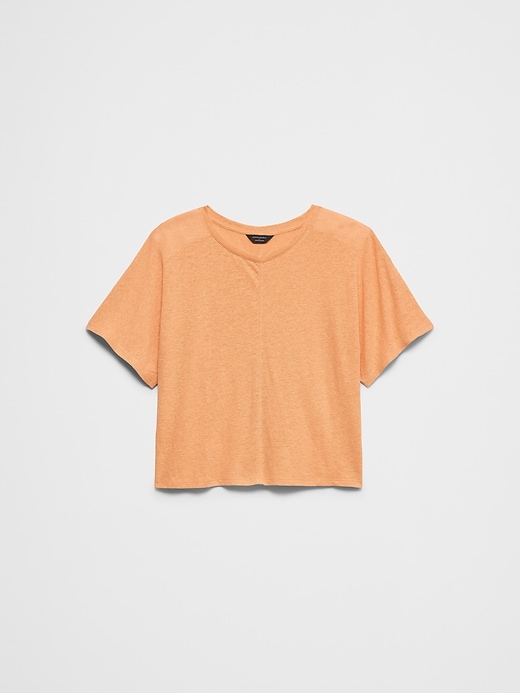 Linen-Blend Dolman-Sleeve T-Shirt | Banana Republic Factory