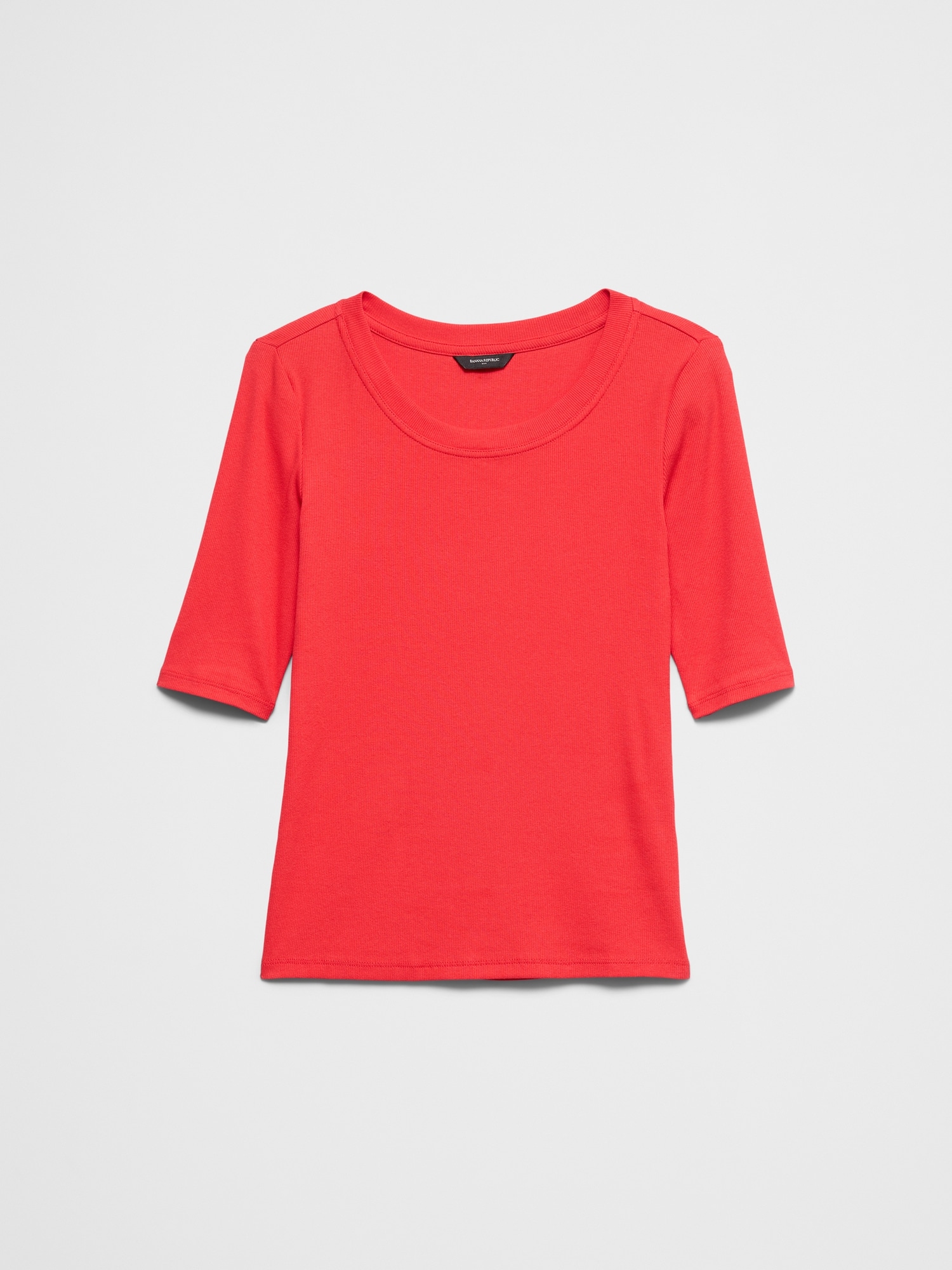 Image number 7 showing, Ribbed Elbow-Sleeve T-Shirt