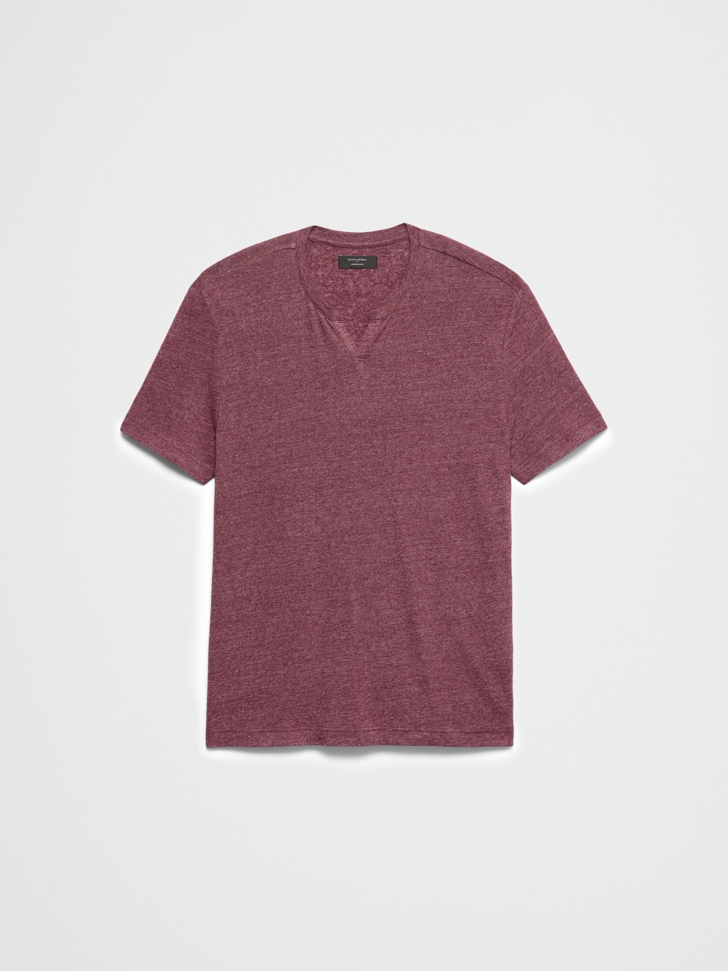 Image number 4 showing, Standard-Fit Linen-Blend Notch T-Shirt