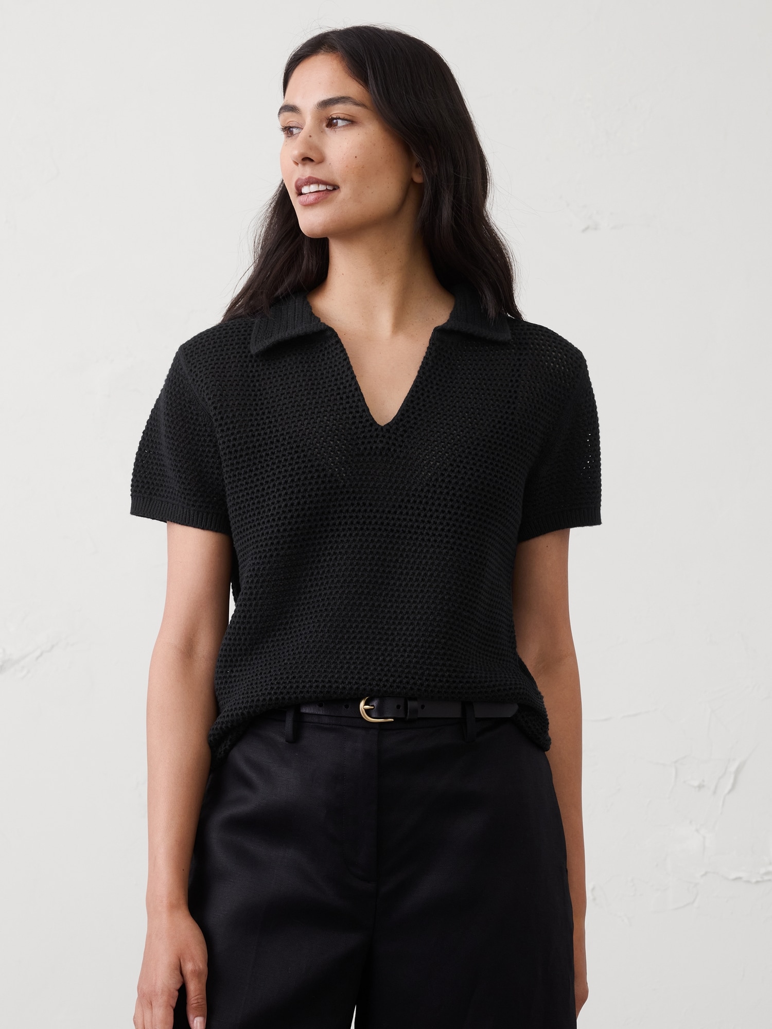 Image number 1 showing, Textured Sweater Polo