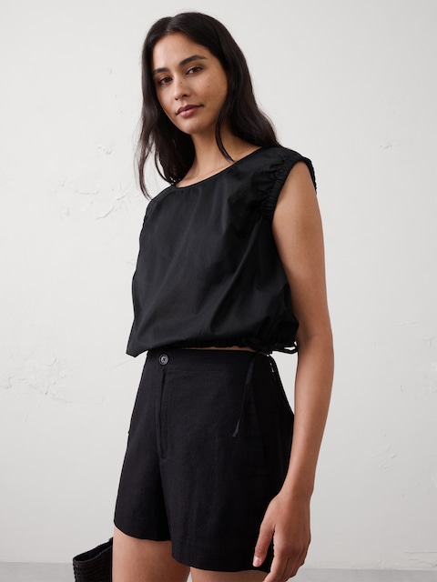 Voile Side-Tie Top