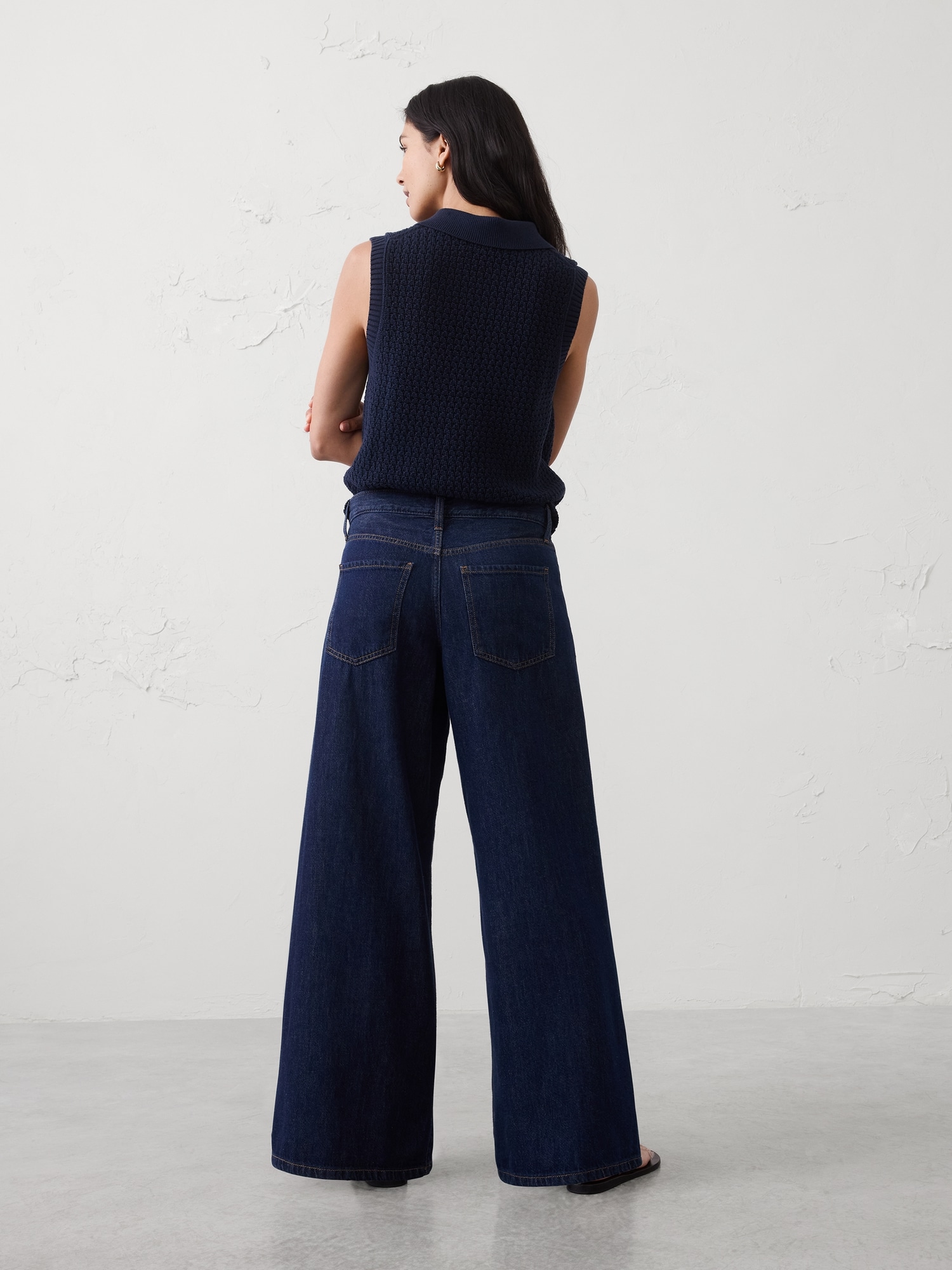 Image number 2 showing, Wide-Leg Mid-Rise Jean