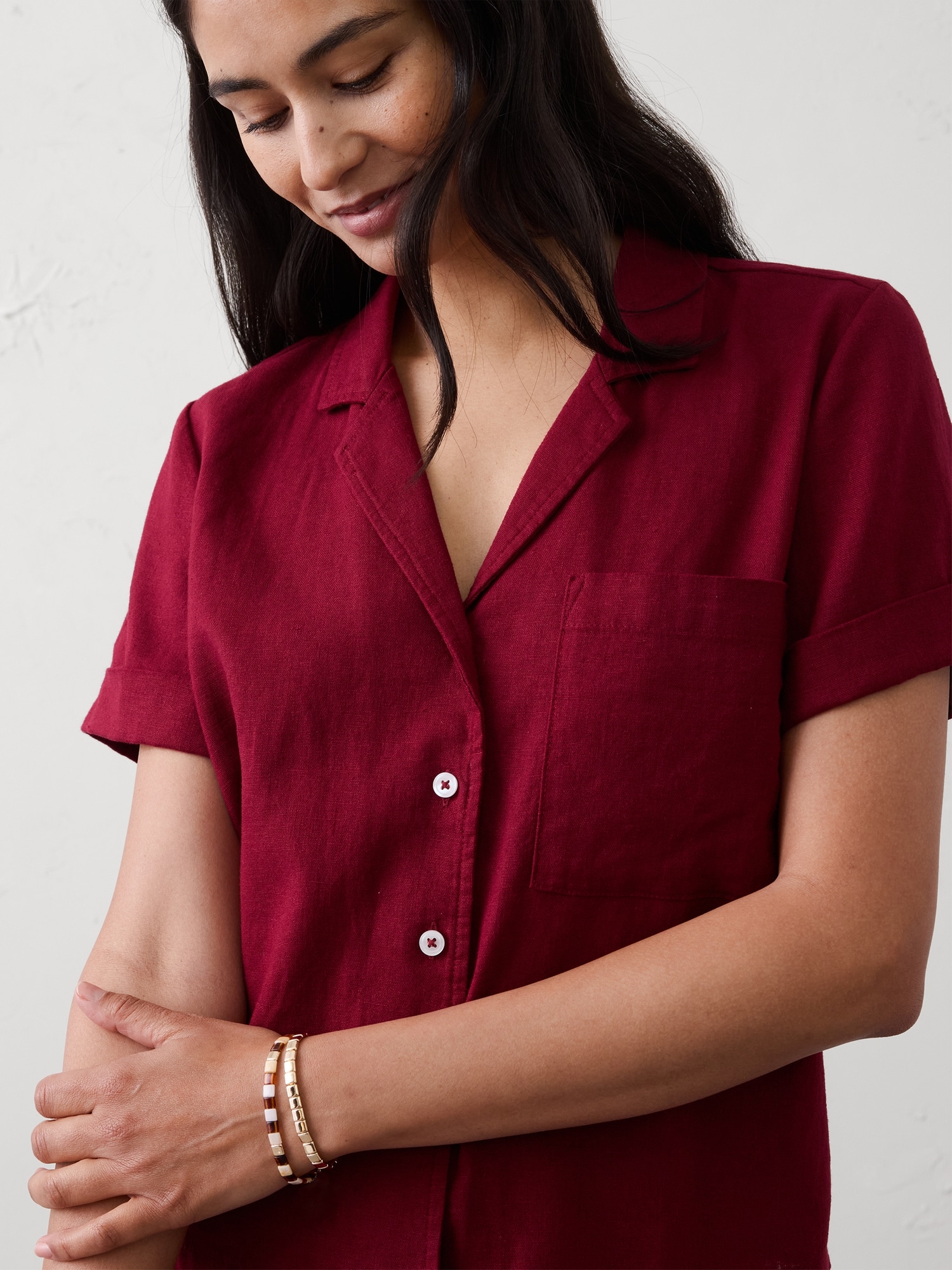 Image number 3 showing, Linen-Blend Shirt
