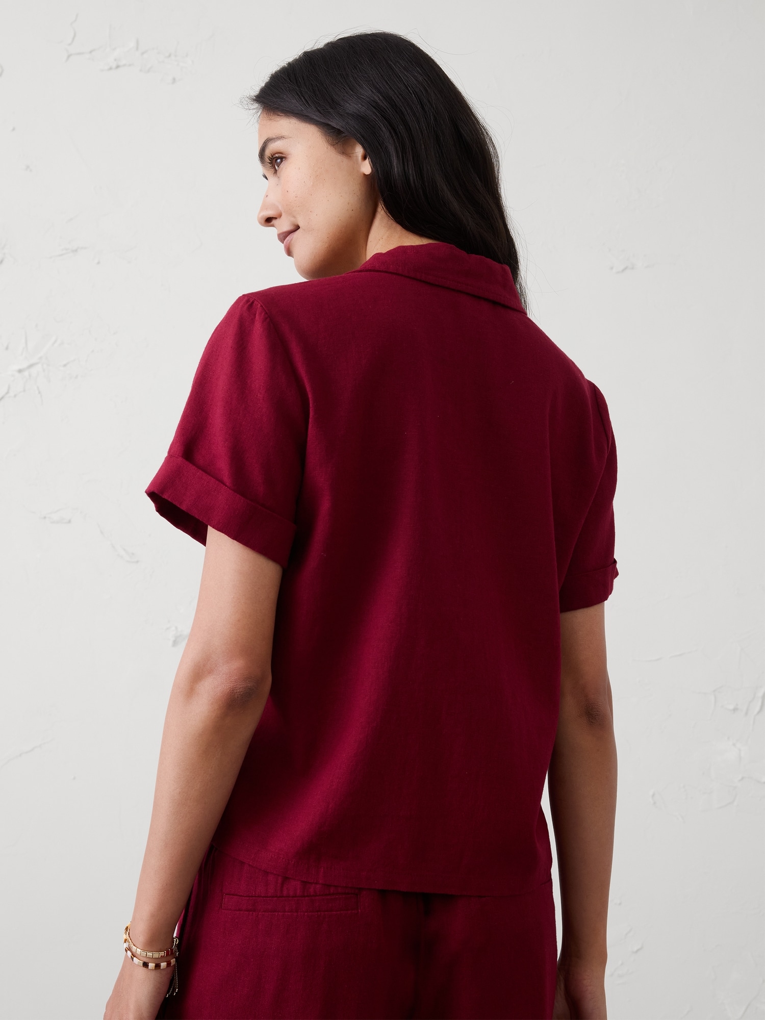 Image number 2 showing, Linen-Blend Shirt