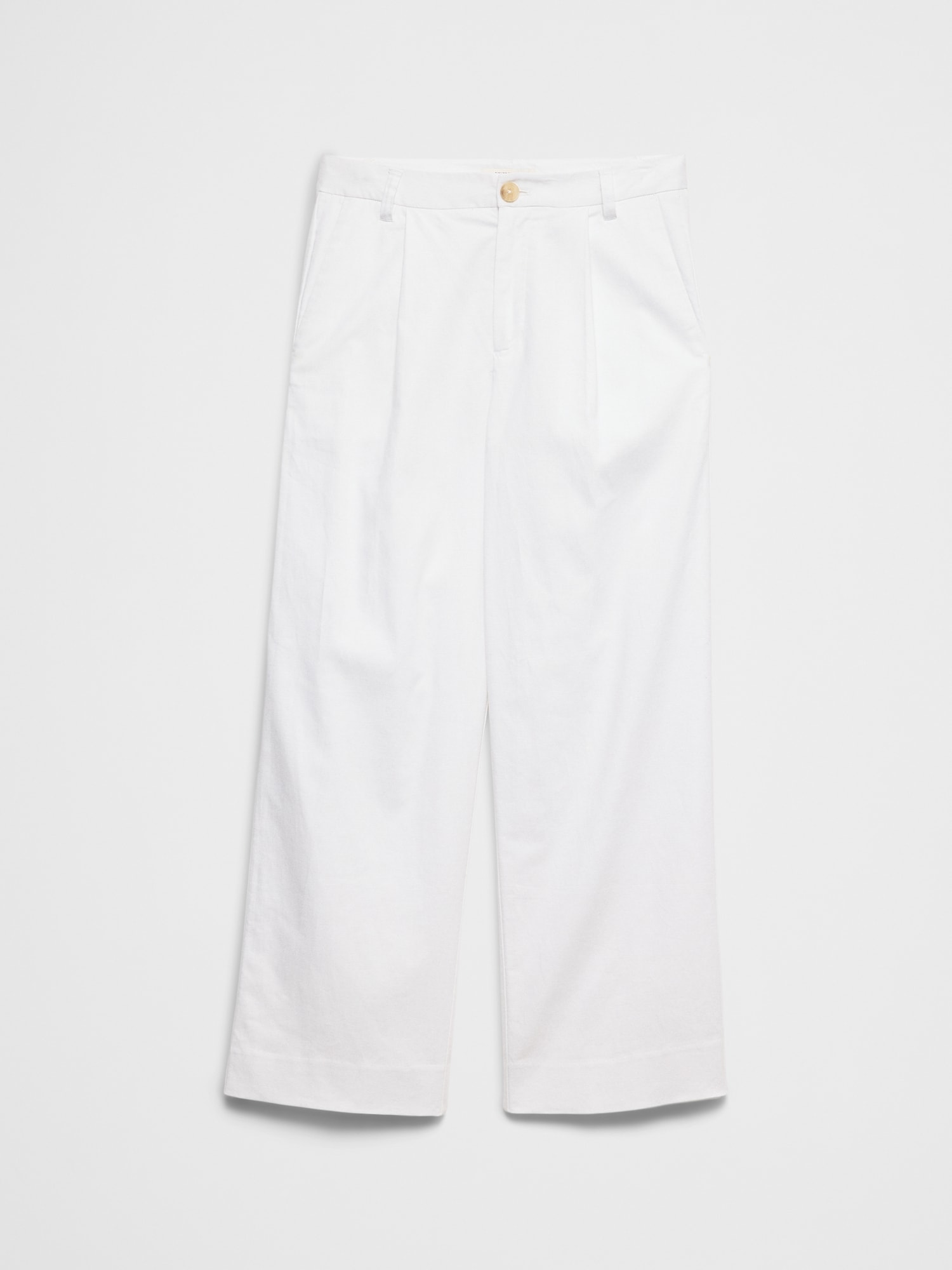Image number 4 showing, Straight-Leg High-Rise Linen-Blend Pleated Trouser