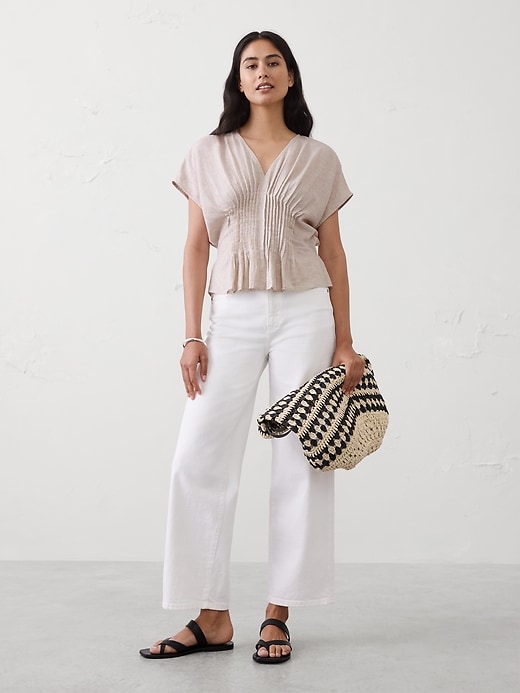 Pintuck-Waist Top | Banana Republic Factory