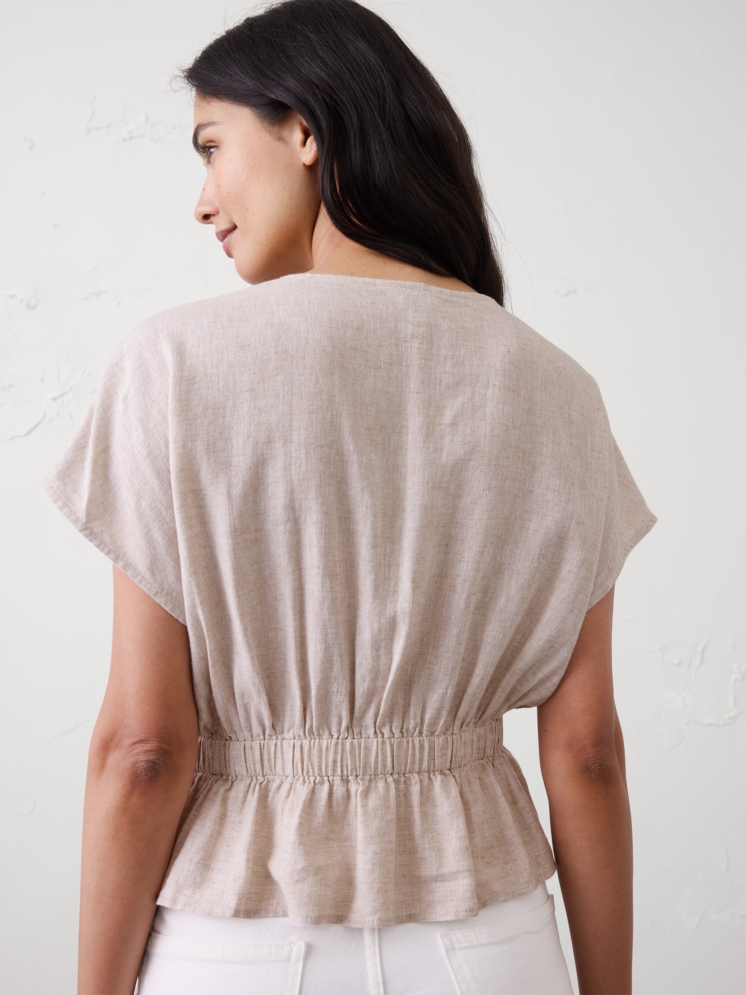 Image number 2 showing, Pintuck-Waist Top