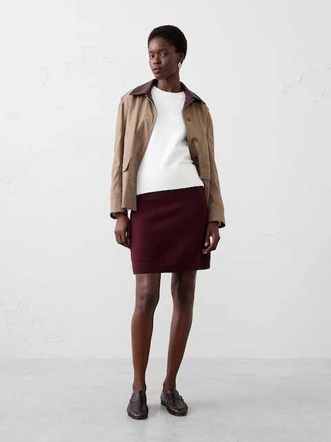 Ribbed Mini Sweater Skirt