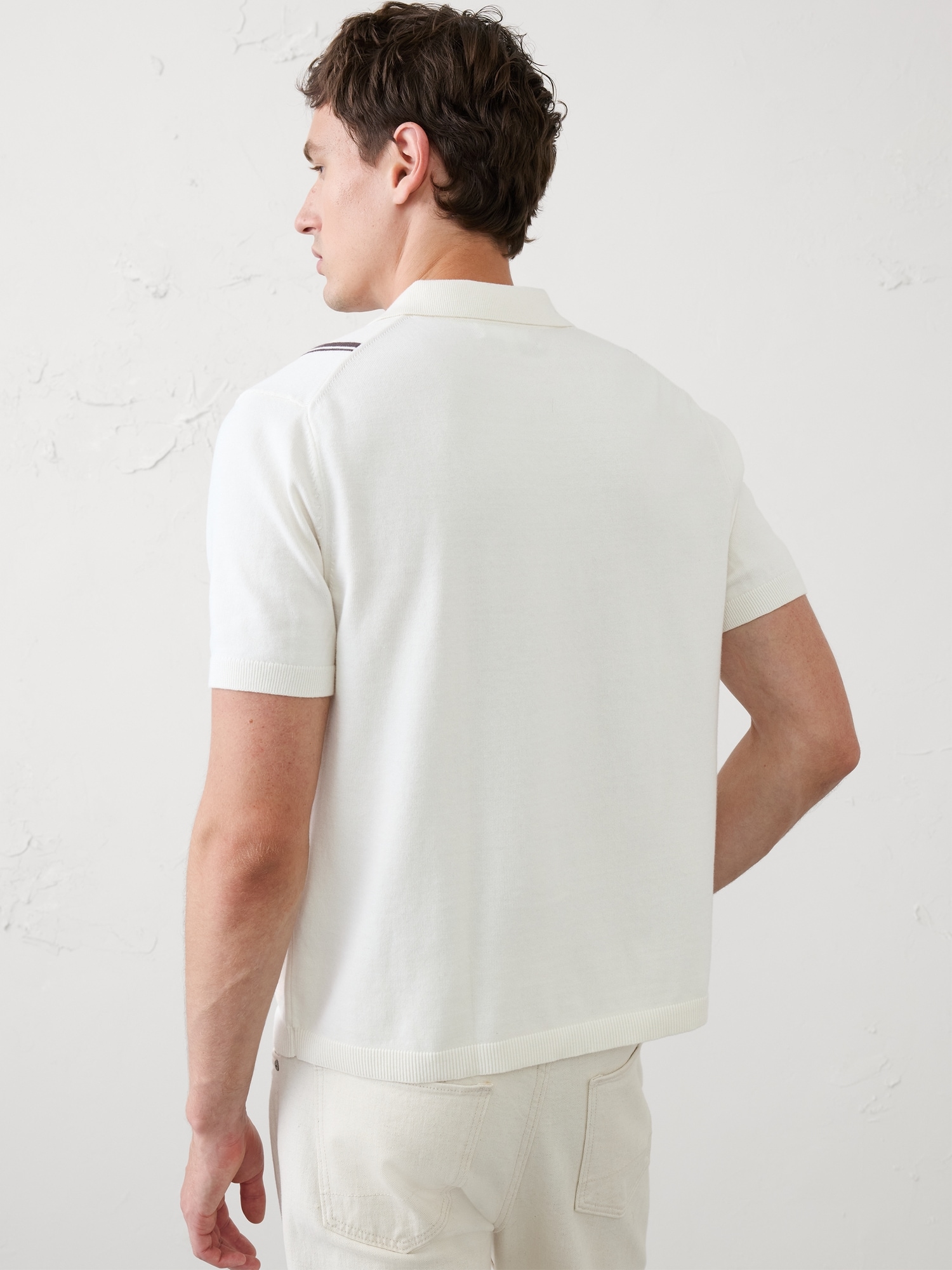 Image number 2 showing, Striped Button-Down Sweater Polo