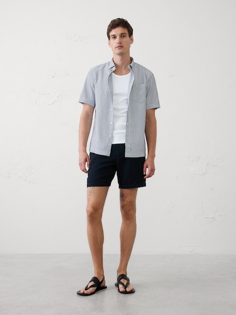 Standard-Fit Seersucker Shirt