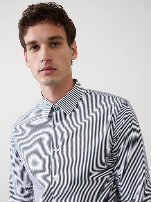 banana republic untucked dress shirts Men's Slim-Fit Untucked Dress Shirt Basic Blue Regular Size XS