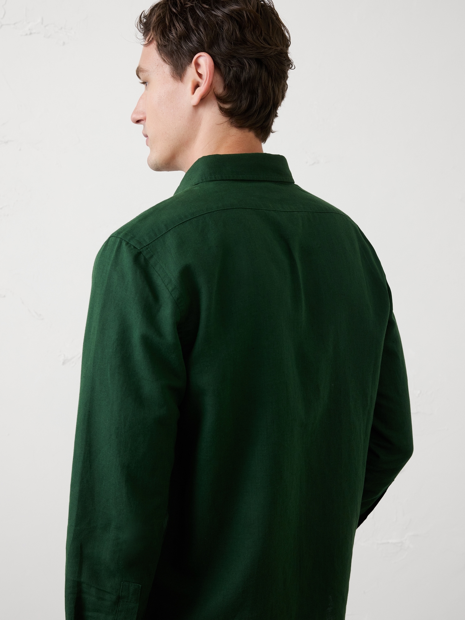 Image number 5 showing, Slim-Fit Linen-Blend Shirt